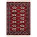 Southwestern Bokhara Marisa Red Beige Hand Knotted Rug - 2'1'' x 3'3''