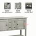 Cambridge Series Sideboard Table w/Shelf, Console Table Dining Room Server, Entry Table Buffet Cabinet Sofa Table, Antique Grey