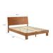 MUSEHOMEINC Low Profile Modern Wooden Platform Bed with Adjustable Height Headboard for Bedroom,No Box Spring Needed
