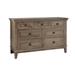 Leland 7-Drawer Traditional Wood Dresser, Sandwash Gray