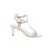 Nine West Heels: Silver Shoes - Women's Size 8 - Open Toe