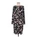 J.Jill Casual Dress - Shift: Black Print Dresses - Women's Size Medium