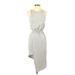 Splendid Casual Dress - Midi Crew Neck Sleeveless: Gray Print Dresses - Women's Size X-Small