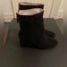 J. Crew Shoes | Brand New Black Suede J Crew Women’s Heel Boots | Color: Black | Size: 8.5