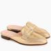 J. Crew Shoes | J. Crew Academy Gold Leather Penny Loafer Slide Mules 8 | Color: Gold | Size: 8