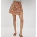 Anthropologie Skirts | Nwt Anthropologie Meghan Embroidered Mini Skirt Us Size 0 | Color: Orange/Red | Size: 0