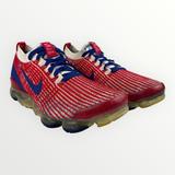 Nike Shoes | Nike Air Vapormax Flyknit 3.0 'Usa' Mens Running Shoes Red Blue White Size 10.5 | Color: Blue/Red | Size: 10.5