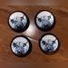 Anthropologie Accents | 4 Pack 1.37in Decorative Cabinet Knobs,Glass Abs Round, Cabinet Dresser Drawer D | Color: Black/White | Size: 1.37”