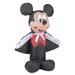 Disney Holiday | Halloween Mickey Mouse Vampire Disney 20.8'' Tall Air Blown Inflatable Gemmy | Color: Black/Orange | Size: 20.8”