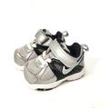 Nike Shoes | Nike Grey Black Logo Slip On Velcro Strap Walking Shoe Size 3 Baby Toddler Shoes | Color: Black/Silver | Size: 3bb