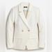 J. Crew Jackets & Coats | Nwt $248 J.Crew Devon Blazer Double Breasted In Cotton Blend Ivory Size 4 Bp412 | Color: White | Size: 4