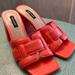 Nine West Shoes | Nwot Nine West Chunky Heel Slides | Color: Orange | Size: 8