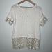 Anthropologie Tops | Anthropologie Saturday Sunday Crochet Knit Cream Blouse / Size M | Color: Cream | Size: M