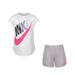 Nike Matching Sets | Nike Girls’ 2-Piece Shorts Set Nwt | Color: Gray/White | Size: 6g