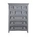 Benjara Lile 50 Inch Tall Dresser Chest, 6 Drawer, Crown Molding, Solid Wood in Gray | 50 H x 36 W x 18 D in | Wayfair BM310940