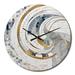 Design Art Grey & Yellow Mosaic II Metal Wall Clock Metal in Gray/Yellow | 16 H x 16 W x 1 D in | Wayfair CLM102412-C16