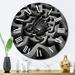 Design Art Through The Rabbit Hole Black White Maze II Metal Wall Clock Metal in Black/White | 29 H x 29 W x 1 D in | Wayfair CLM84592-C29