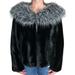 Nine West Jackets & Coats | Nine West Faux Fur Coat Black/Gray M | Color: Black/Gray | Size: M