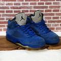 Nike Shoes | Nike Men’s Air Jordan 5 Retro Shoes Size 9 | Color: Blue | Size: 9