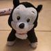 Disney Toys | Disney Store Figaro Cat Plush Red Bow Pinocchio Black White 7" Stuffed Animal | Color: Black | Size: Osbb