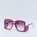 Gucci Accessories | New Gucci Gg1326s 004 Fuchsia Purple Square Sunglasses | Color: Pink/Purple | Size: 58 - 19 - 140