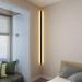 Orren Ellis Minimalist Linear Wall Lamp/+ Plug Metal in Black | 24" H x 1.5" W x 1.5" D | Wayfair 238F9CBC8E1B4710AF9A58596E546235