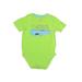 Jumping Beans Short Sleeve Onesie: Green Solid Bottoms - Size 18 Month