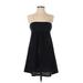 Ella Moss Casual Dress - Mini Strapless Sleeveless: Black Solid Dresses - Women's Size Small