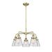 Longshore Tides Cone 5 - Light Glass Dimmable Cone Chandelier Glass in White/Yellow | 14.75 H x 24.25 W x 24.25 D in | Wayfair
