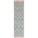 Blue/Brown 108 x 27 x 0.38 in Indoor Area Rug - Union Rustic Keyren Geometric Machine Made Flatweave Jute Area Rug in Brown/Blue Jute & Sisal | Wayfair