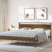 17 Stories Sorilda Platform Bed Metal in Black/Brown | 40.1 H x 77.6 W x 83.1 D in | Wayfair 1430AB98EEC3474597F4B7230A38E242