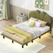 Ivy Bronx Kasheena Solid Wood+MDF Bed Upholstered in Green | 40.9 H x 55.5 W x 76.8 D in | Wayfair 96887CA8554E4CB6AE4AFEBEAF3FB5CF