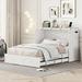 Red Barrel Studio® Postemice Solid Wood+MDF Bed Wood in White | 41 H x 80.5 W in | Wayfair 08F81F5231FE4284A5D1A639C37B5443