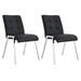 Ivy Bronx Keiandra Tufted Metal Back Side Chair Faux Leather/Upholstered/Metal in Black | 33 H x 22 W x 20 D in | Wayfair