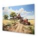 August Grove® Barns Rustic Charm VIII - Farmhouse Metal Wall Art Living Room Metal in Blue/Green/Red | 12 H x 20 W x 1 D in | Wayfair