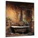 Winston Porter Bathroom Rustic Charm I - Bathroom Metal Wall Decor Metal in Brown/Gray | 32 H x 24 W x 1 D in | Wayfair