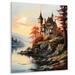 Winston Porter Castles Serenity At Sunrise - Cityscapes Metal Wall Art Metal in Gray/Green/Red | 20 H x 12 W x 1 D in | Wayfair