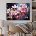 Latitude Run® Apple Blossom Symbolic Renewal - Apple Blossom Metal Wall Art Metal in Blue/Pink | 12 H x 20 W x 1 D in | Wayfair