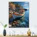 Millwood Pines Greece Greek Island Odyssey I - Greece Metal Wall Art Metal in Blue/Green/Orange | 20 H x 12 W x 1 D in | Wayfair