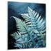 Gracie Oaks Ferns Turquoise Delight - Floral & Botanical Metal Wall Decor Metal in Black/Blue | 32 H x 24 W x 1 D in | Wayfair