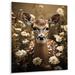 Millwood Pines Deer Serene Grace Deer I - Animals Deer Metal Wall Decor Metal in Brown/White | 20 H x 12 W x 1 D in | Wayfair