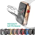 Coque de protection d'écran pour Apple Watch coque en TPU souple et transparent pare-chocs iWatch