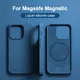 Coque de téléphone magnétique d'origine pour Apple iPhone charge sans fil silicone liquide For