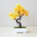 Plantes artificielles en plastique bonsaï petit pot d'arbre fleur en pot fausse plante de jardin