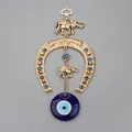 Lucky Eye Evil Eye Islam Projecan Lucky Gold Document Elephant Keychain Tentures murales pour la