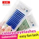 Yelix-Easy Fan Lashes Extensions de volume Mélanger les cils de document Coloré Rouge Vert