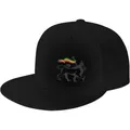 Rasta Discuting of Judah Flat Brim Baseball Cap pour hommes et femmes chapeau réglable noir