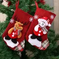 Chaussettes de Noël Père Noël et bonhomme de neige ornements d'arbre de Noël décor pour la maison