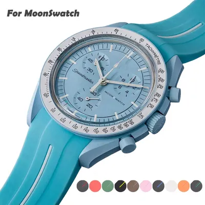 Bracelet de montre pour Omega X Swatch joint MoonSwatch Speedmaster extrémité incurvée