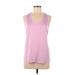 Athletic Works Active Tank Top: Pink Color Block Activewear - Women's Size Medium